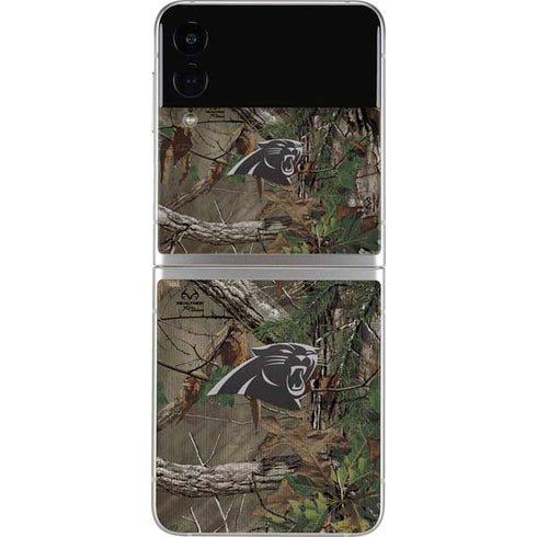 NFL Carolina Panthers Realtree Xtra Green Camo Galaxy Z Flip4 5G Skin