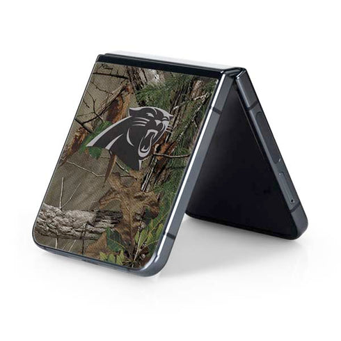 NFL Carolina Panthers Realtree Xtra Green Camo Galaxy Z Flip5 5G Skin