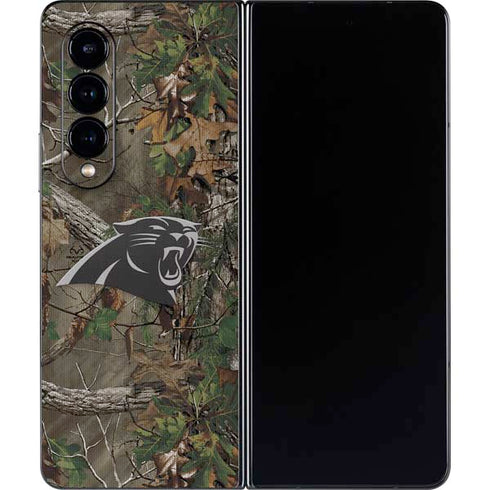 NFL Carolina Panthers Realtree Xtra Green Camo Galaxy Z Fold4 5G Skin