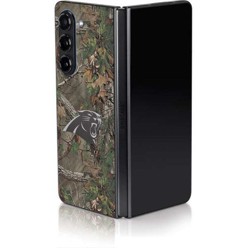 NFL Carolina Panthers Realtree Xtra Green Camo Galaxy Z Fold5 5G Skin