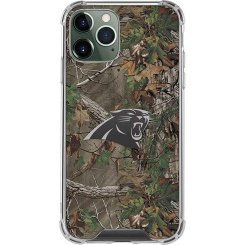 NFL Carolina Panthers Realtree Xtra Green Camo iPhone 11 Pro Max Clear Case