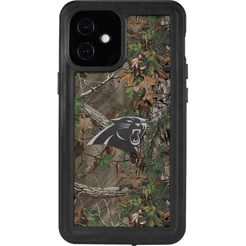 NFL Carolina Panthers Realtree Xtra Green Camo iPhone 12 Mini Waterproof Case