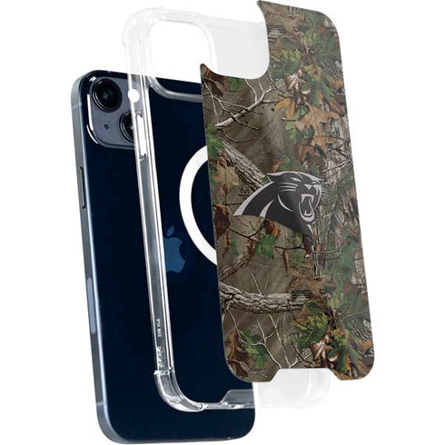 NFL Carolina Panthers Realtree Xtra Green Camo iPhone 15 Plus MagSafe Case
