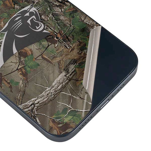 NFL Carolina Panthers Realtree Xtra Green Camo iPhone 15 Plus Skin