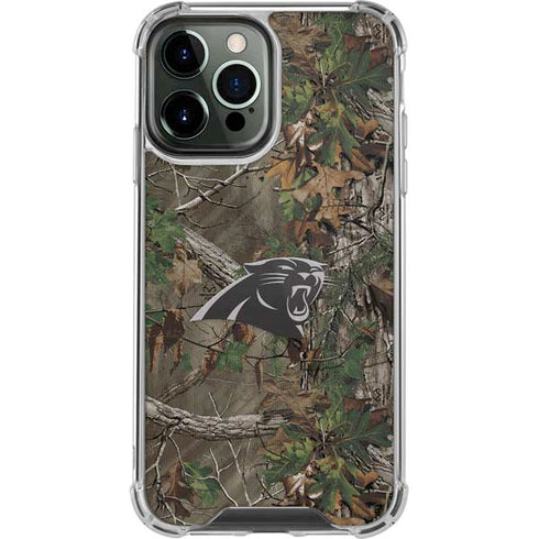 NFL Carolina Panthers Realtree Xtra Green Camo iPhone 15 Pro Max Clear Case