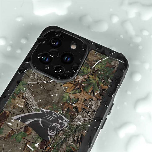 NFL Carolina Panthers Realtree Xtra Green Camo iPhone 14 Pro Max Waterproof Case