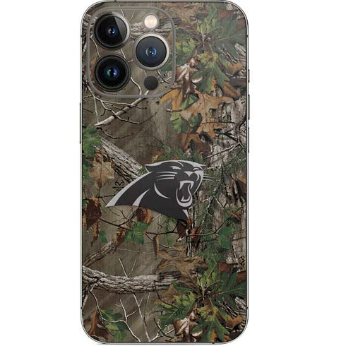 NFL Carolina Panthers Realtree Xtra Green Camo iPhone 14 Pro Skin