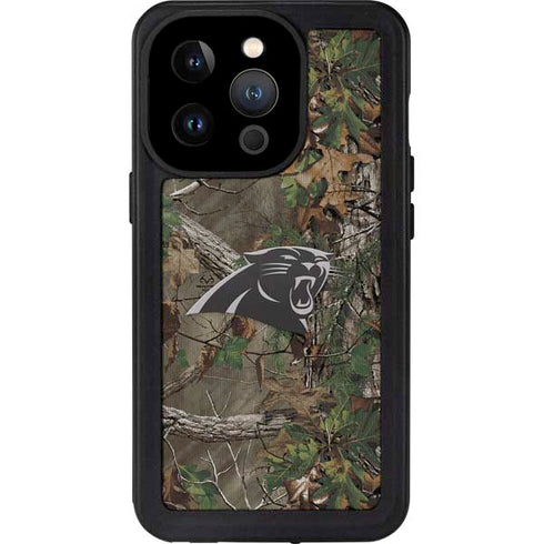 NFL Carolina Panthers Realtree Xtra Green Camo iPhone 14 Pro Waterproof Case