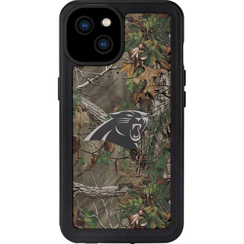 NFL Carolina Panthers Realtree Xtra Green Camo iPhone 15 Plus Waterproof Case