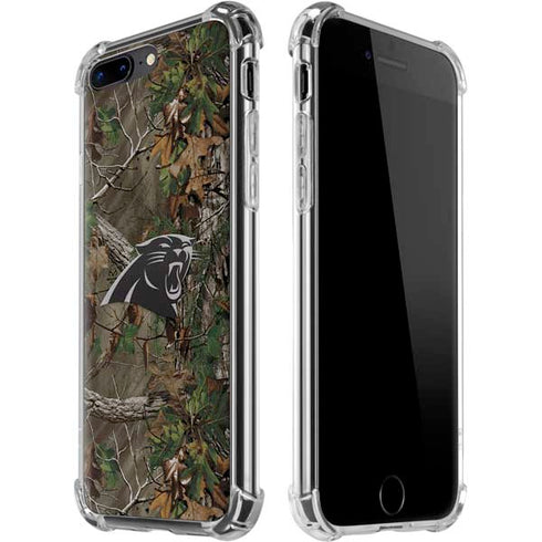 NFL Carolina Panthers Realtree Xtra Green Camo iPhone 7/8 Plus Clear Case