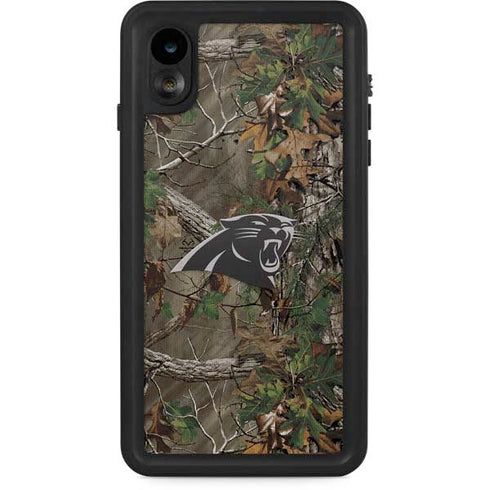 NFL Carolina Panthers Realtree Xtra Green Camo iPhone XR Waterproof Case