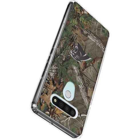 NFL Carolina Panthers Realtree Xtra Green Camo LG Stylo 6 Clear Case