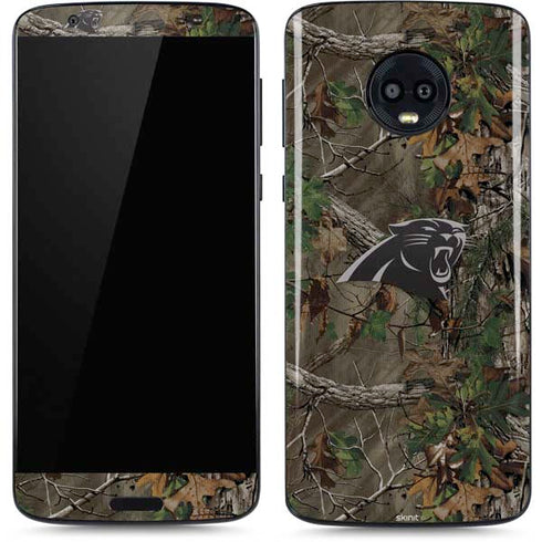 NFL Carolina Panthers Realtree Xtra Green Camo Moto G6 Skin