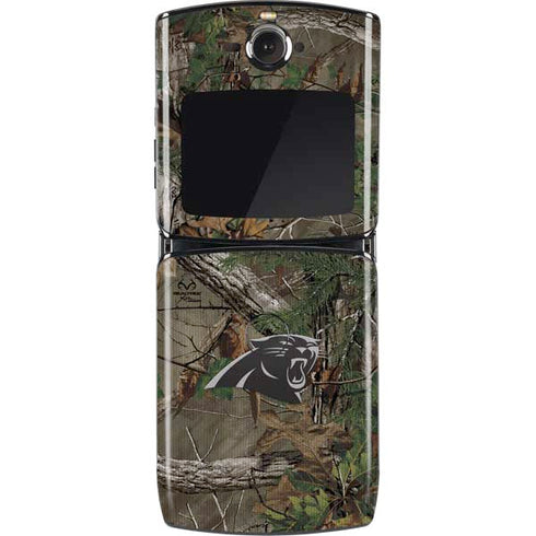 NFL Carolina Panthers Realtree Xtra Green Camo Motorola RAZR Skin