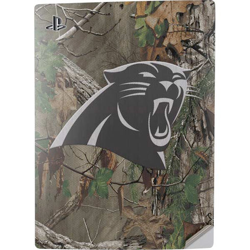 NFL Carolina Panthers Realtree Xtra Green Camo PS5 Digital Edition Console Skin