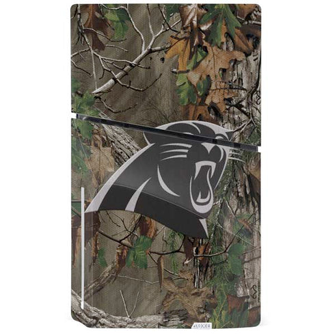 NFL Carolina Panthers Realtree Xtra Green Camo PS5 Slim Disk Bundle Skin