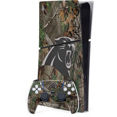 NFL Carolina Panthers Realtree Xtra Green Camo PS5 Slim Digital Edition Bundle Skin