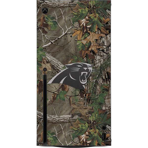 NFL Carolina Panthers Realtree Xtra Green Camo Xbox Series X Console Skin