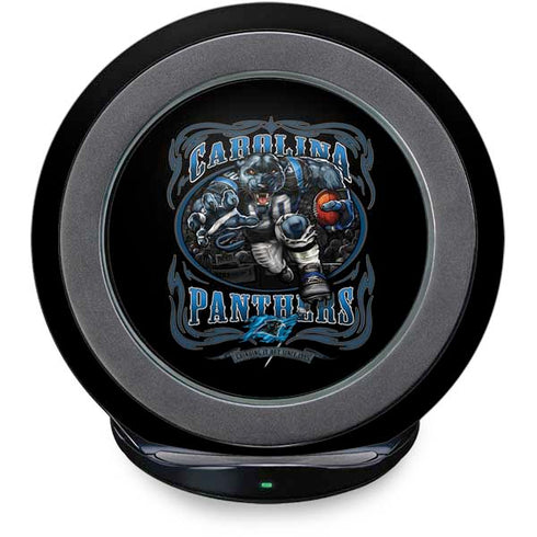 Liquid Blue NFL Carolina Panthers Running Back Fast Charge Wireless Charging Stand Skin