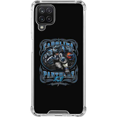 Liquid Blue NFL Carolina Panthers Running Back Galaxy A12 Clear Case