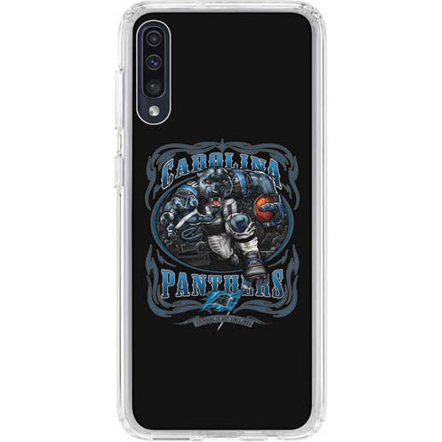Liquid Blue NFL Carolina Panthers Running Back Galaxy A50 Clear Case