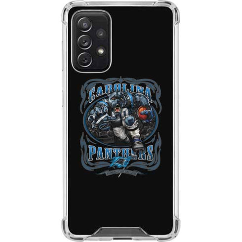 Liquid Blue NFL Carolina Panthers Running Back Galaxy A72 5G Clear Case