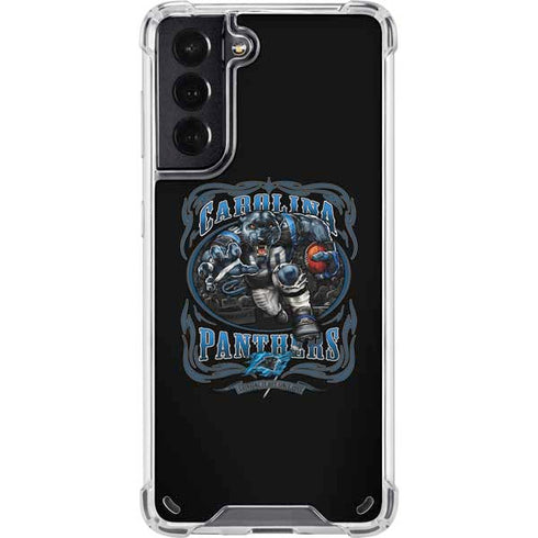 Liquid Blue NFL Carolina Panthers Running Back Galaxy S21 5G Clear Case