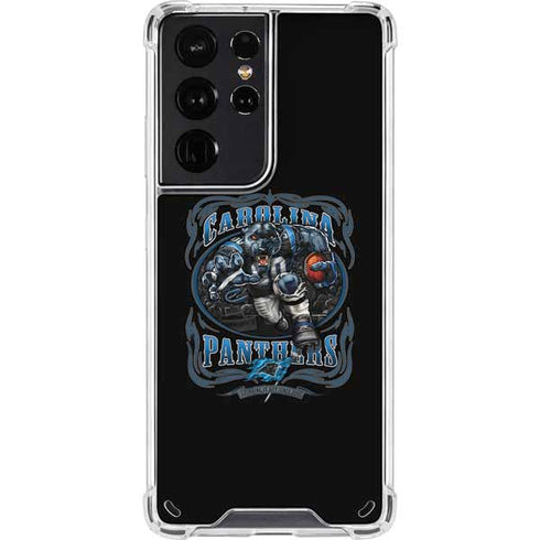 Liquid Blue NFL Carolina Panthers Running Back Galaxy S21 Ultra 5G Clear Case