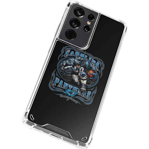 Liquid Blue NFL Carolina Panthers Running Back Galaxy S21 Ultra 5G Clear Case