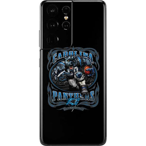 Liquid Blue NFL Carolina Panthers Running Back Galaxy S21 Ultra 5G Skin