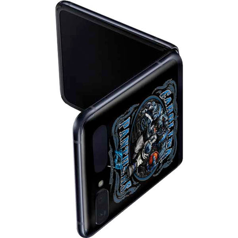 Liquid Blue NFL Carolina Panthers Running Back Galaxy Z Flip Skin