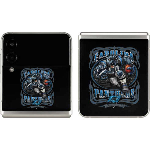 Liquid Blue NFL Carolina Panthers Running Back Galaxy Z Flip3 5G Skin