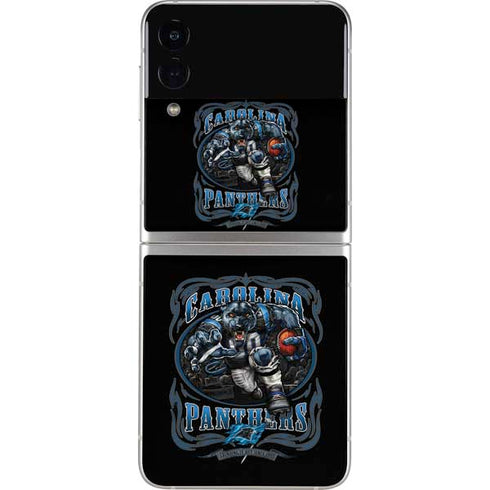 Liquid Blue NFL Carolina Panthers Running Back Galaxy Z Flip3 5G Skin
