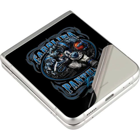 Liquid Blue NFL Carolina Panthers Running Back Galaxy Z Flip3 5G Skin
