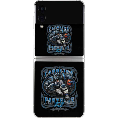 Liquid Blue NFL Carolina Panthers Running Back Galaxy Z Flip4 5G Skin