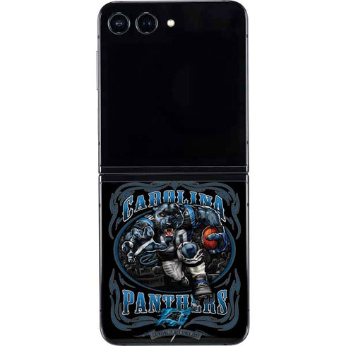 Liquid Blue NFL Carolina Panthers Running Back Galaxy Z Flip5 5G Skin