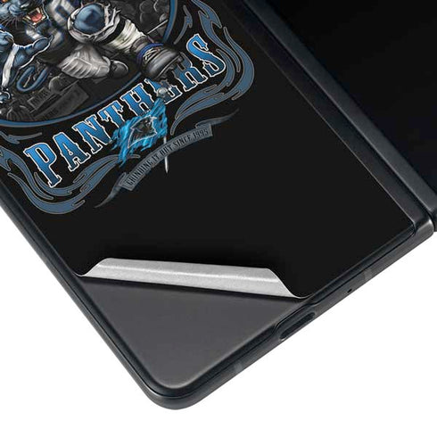 Liquid Blue NFL Carolina Panthers Running Back Galaxy Z Fold3 5G Skin