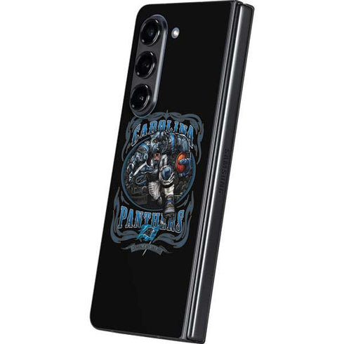 Liquid Blue NFL Carolina Panthers Running Back Galaxy Z Fold5 5G Skin