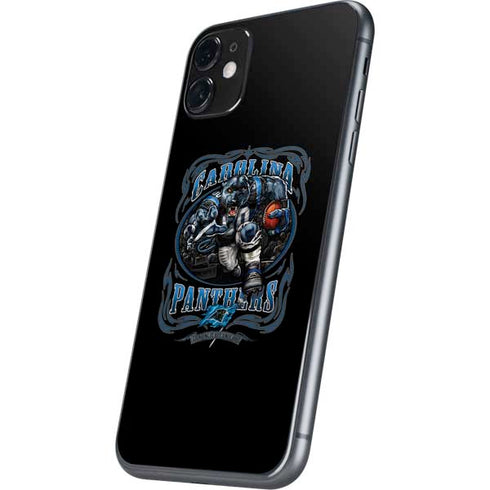 Liquid Blue NFL Carolina Panthers Running Back iPhone 11 Skin