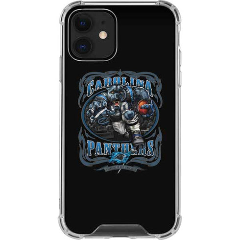 Liquid Blue NFL Carolina Panthers Running Back iPhone 12 Clear Case