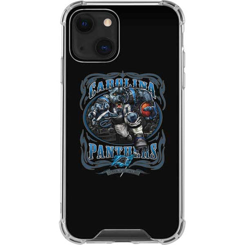 Liquid Blue NFL Carolina Panthers Running Back iPhone 13 Clear Case