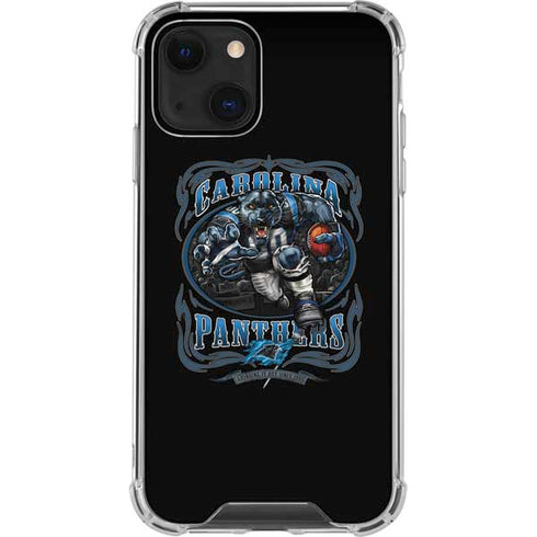 Liquid Blue NFL Carolina Panthers Running Back iPhone 14 Plus Clear Case