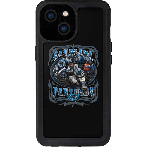 Liquid Blue NFL Carolina Panthers Running Back iPhone 15 Plus Waterproof Case