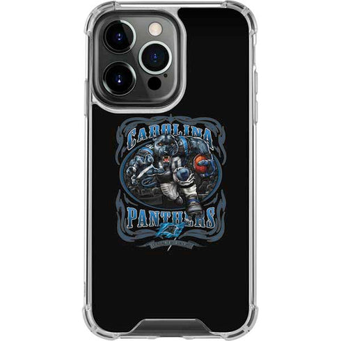 Liquid Blue NFL Carolina Panthers Running Back iPhone 15 Pro Clear Case