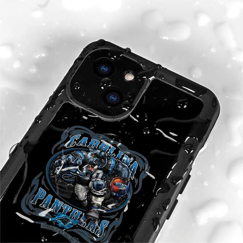 Liquid Blue NFL Carolina Panthers Running Back iPhone 15 Plus Waterproof Case