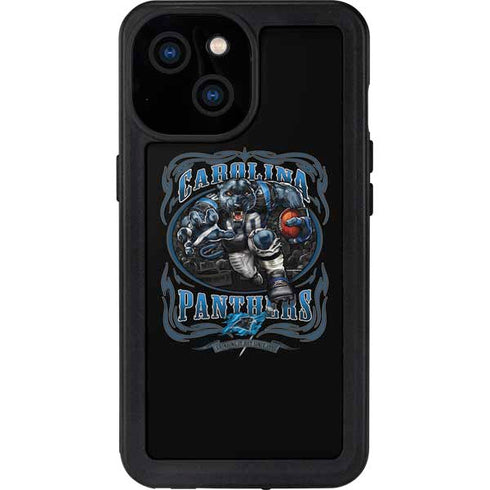 Liquid Blue NFL Carolina Panthers Running Back iPhone 15 Waterproof Case