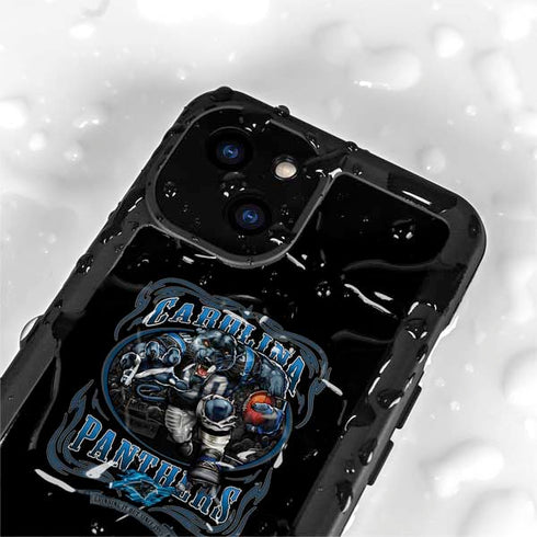 Liquid Blue NFL Carolina Panthers Running Back iPhone 15 Waterproof Case