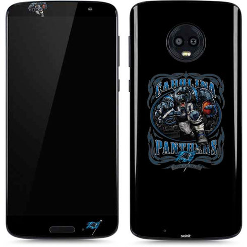 Liquid Blue NFL Carolina Panthers Running Back Moto G6 Skin