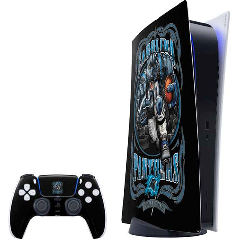 Liquid Blue NFL Carolina Panthers Running Back PS5 Digital Edition Bundle Skin