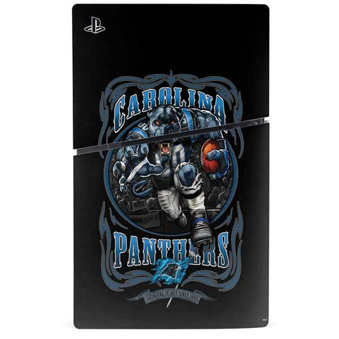 Liquid Blue NFL Carolina Panthers Running Back PS5 Slim Disk Bundle Skin